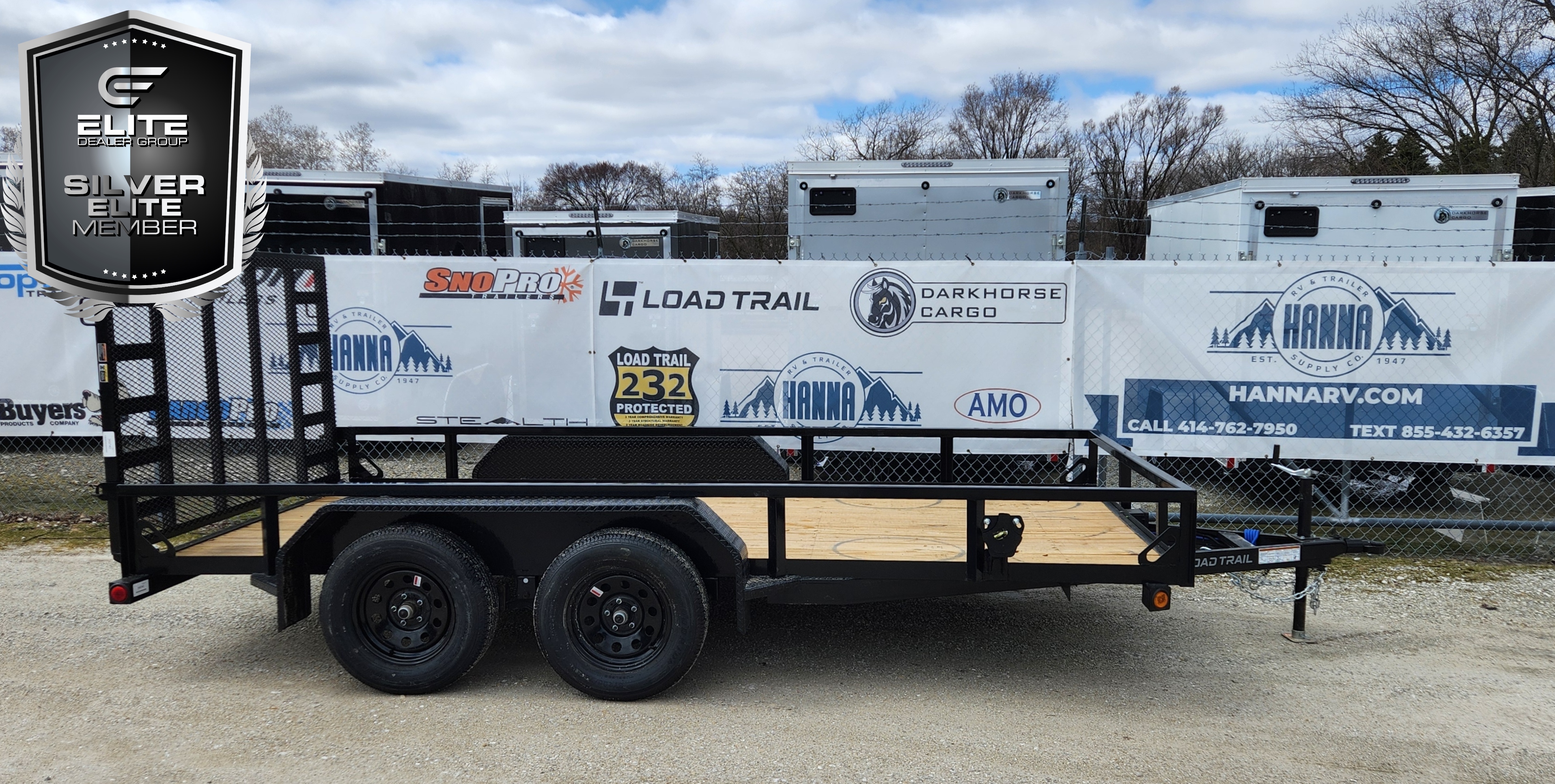 Load Trail 83 x 14 Steel Tandem Axle Utility Trailer with Spring Assist Ramp Gate